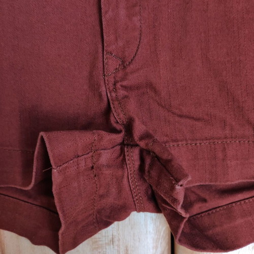 Tally Weijl brick red denim shorts used, size 40
