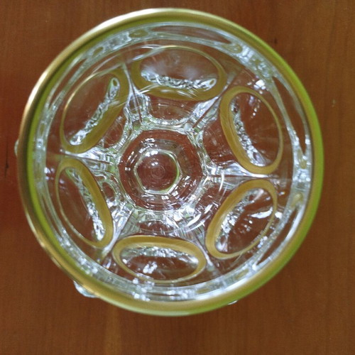 Baccarat crystal glass with gold details, like new