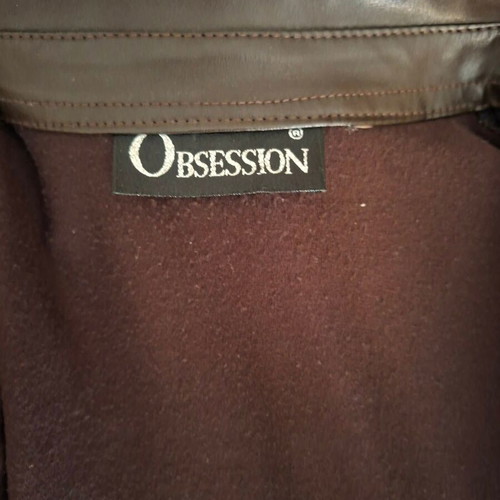 Women's brown shirt with leather and jersey, size S like new