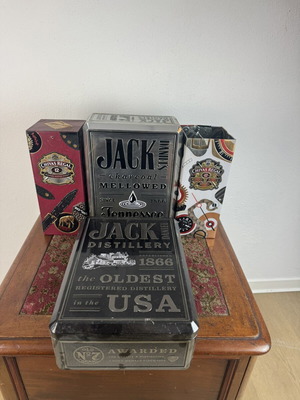Vintage whiskey packaging set used