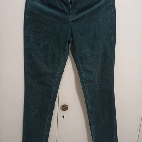Suede pants like new, size small, black and green with subtle patterns