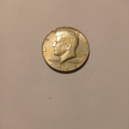 Silver Half Dollar 1968 USA coins used