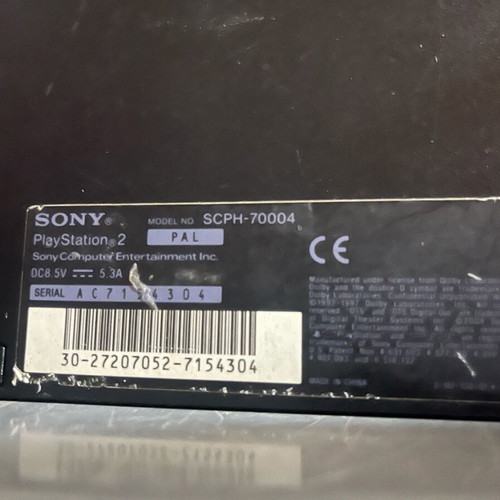 Sony PlayStation 2 used, scratched controllers, excellent box