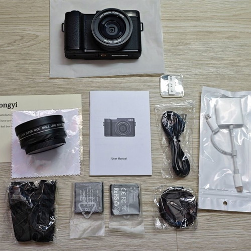 Digital Camera 64MP 5K WiFi with Wide-Angle Lens and 64GB Memory New