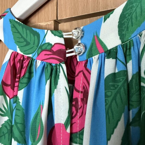 Karavan summer maxi dress with stripes and flowers, like new