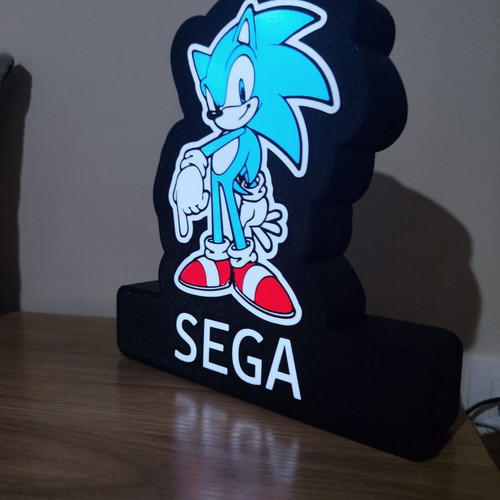 Sonic light box with SEGA logo