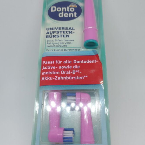 Dontodent Active Young electric toothbrush like new, pink with charger and 3 refills