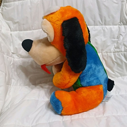 Furry dog plush new, about 30 cm, colorful