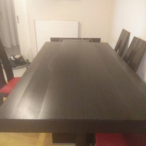 Wooden dining table like new 1.80x1 m with two extensions