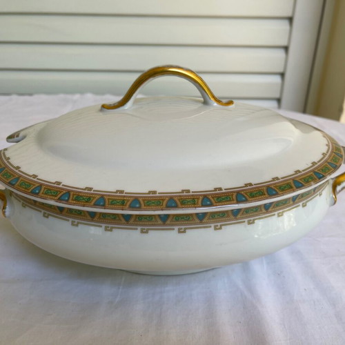 Wm Guerin Limoges oval soup tureen used antique