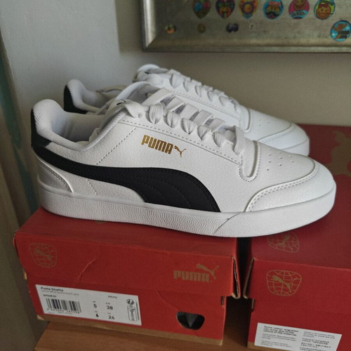 Puma Shuffle sneakers new, black and white, size 38