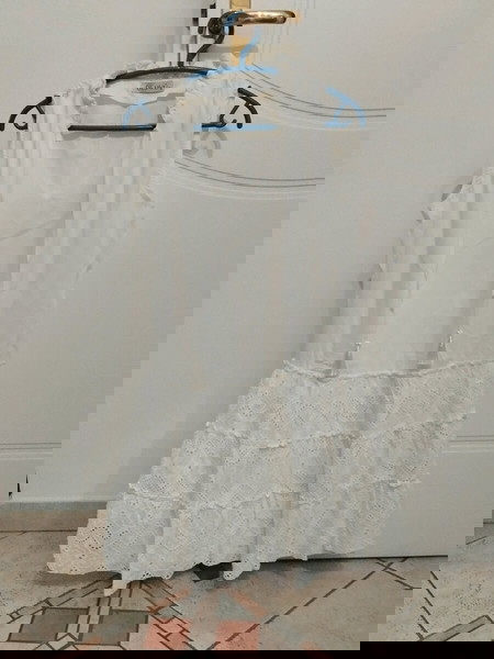 Φόρεμα λευκό καλοκαιρινό Dejavu.