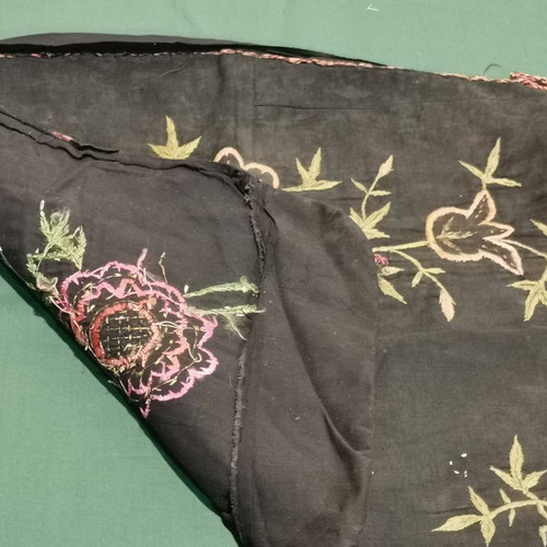 Embroidered pillow used with 1920s floral design