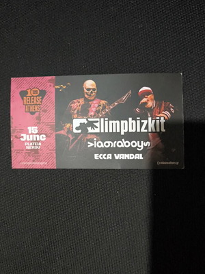Limp Bizkit souvenir ticket