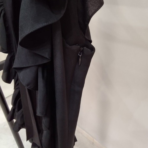 Ted Baker black dress size L like new with ruffles and bow