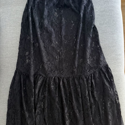 Combos Knitwear Maxi Lace Skirt, black, size M
