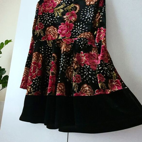 Velvet dress-tunic new, multicolor, size L