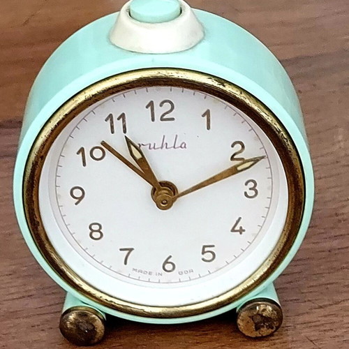Vintage Ruhla mechanical table clock used