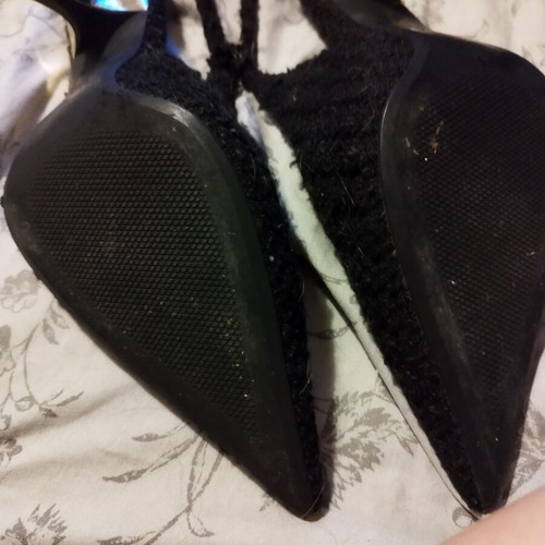 Zara mules size 38 like new, boucle fabric black
