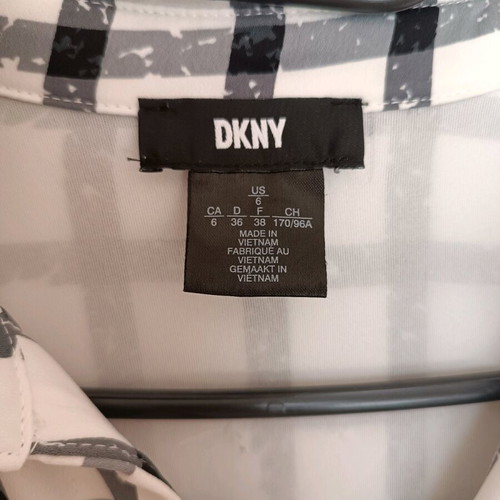 DKNY elegant midi dress, black and white, size M