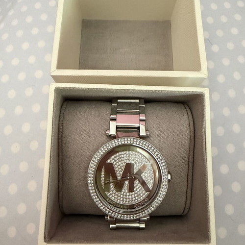 Michael Kors watch new with zirconia silver tone