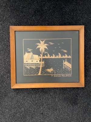 Paintings used, set of 2 from Malaysia 31x38cm
