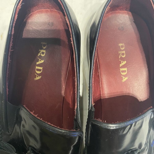 Prada loafers used, size 43, black casual shoes