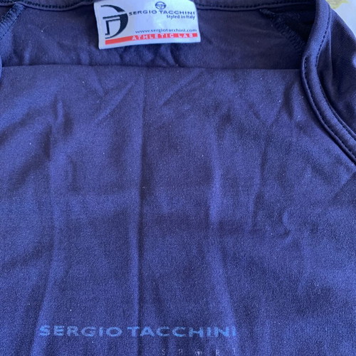 Sergio Tacchini Athletic Lab Linea Sport shirt like new, dark blue violet, size S
