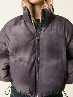 Pull&Bear puffer jacket like new, gray and purple, size S/M