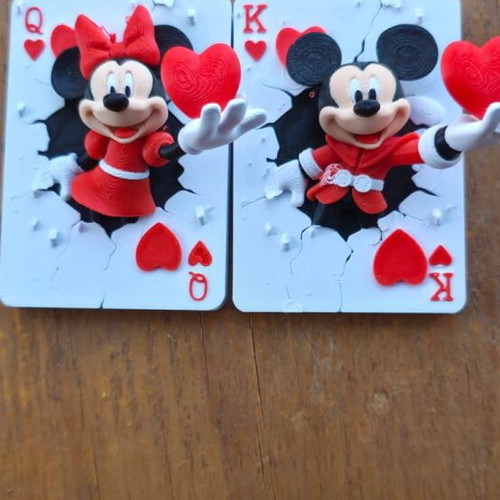 Collectible Disney decorative with Mickey and Minie 3D new