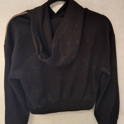 Zara Black Cropped Hoodie Real Energy like new, with pocket
