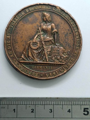 German bronze medal 1844 used from Berlin exhibition