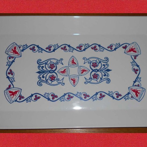 Old PetroGaz promotional serving trays used, set of 2