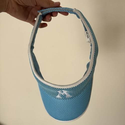 Blue tennis visor with letter A, size 58 cm