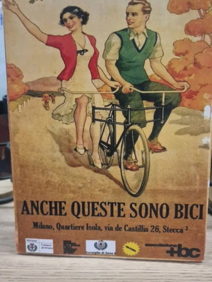 Wooden decorative bike sign like new, 13×18cm