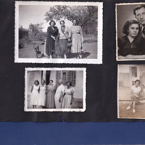 Photo album with 23 used souvenir photos, family moments