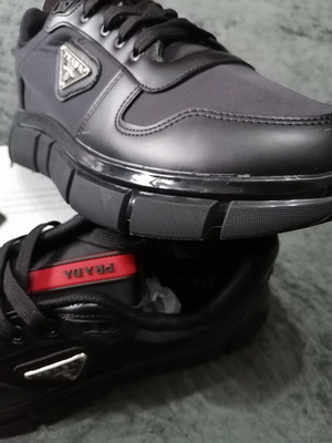 Prada sports shoes new, black and red