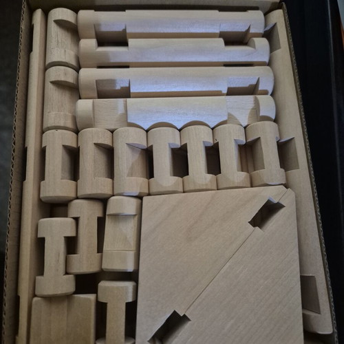 Wooden Ecological Construction Set Varis Toys like new, natural wood