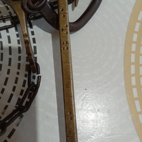 Traditional hanging scale Palantza used with two weights