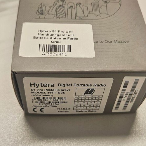 DMR Hytera S1 Pro UHF radio like new