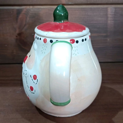 Vintage Christmas teapots set of 2, new