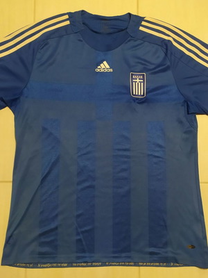 Adidas Εμφάνιση Εθνικής Ελλάδος Ποδοσφαίρου 2008-09 Μεταχειρισμένη Μέγεθος Large