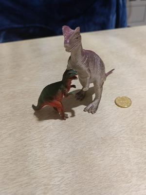 Dinosaur figures used, set of 1 large and 1 medium
