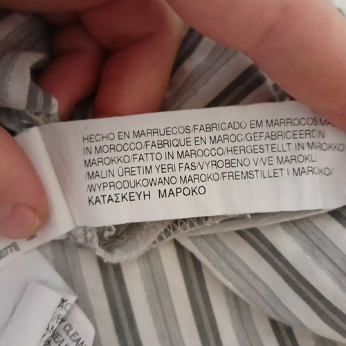 Zara Woman striped shirt, small, white and grey