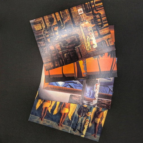 Collectible cartes postales with drinks theme, set of 8, like new