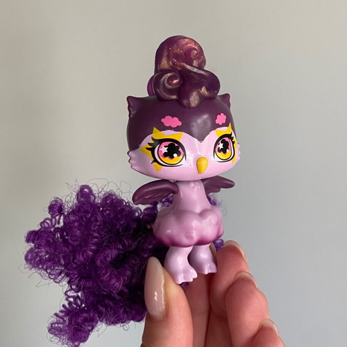 Mattel Cloudees mini cloud pet figure purple owl used