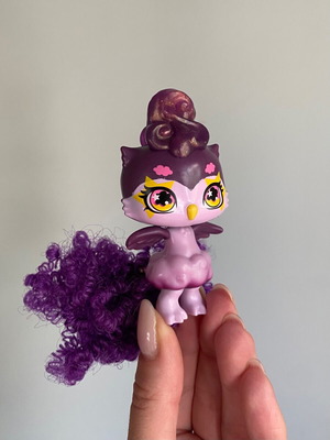 Mattel Cloudees mini cloud pet figure purple owl used
