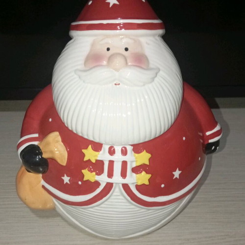 Christmas cookie jar Santa Claus like new