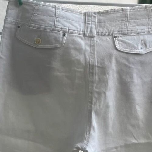 Claudia Sträter vintage cotton capri pants, white
