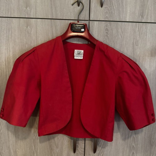 Laura Ashley red bolero jacket used, collectible 1980